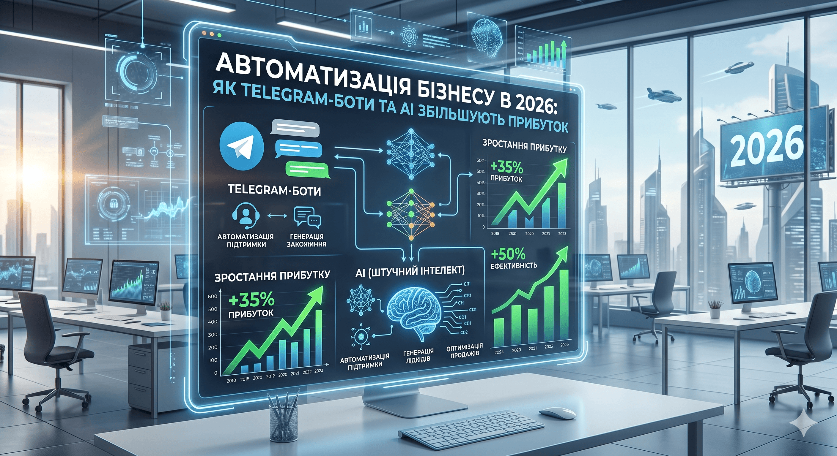Автоматизація бізнесу в 2026: Як Telegram-боти та AI збільшують прибуток